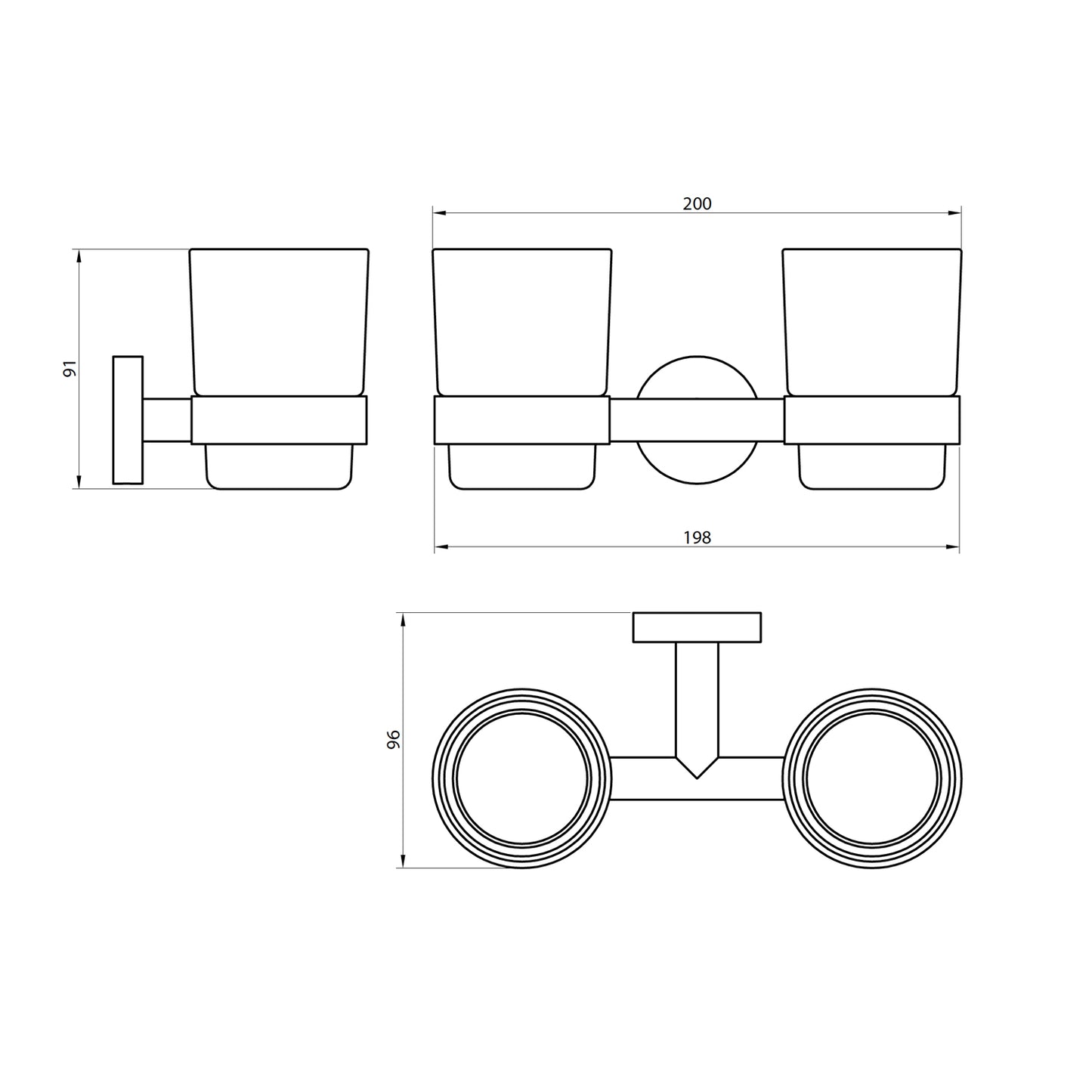 Melta Double Tumbler Holder
