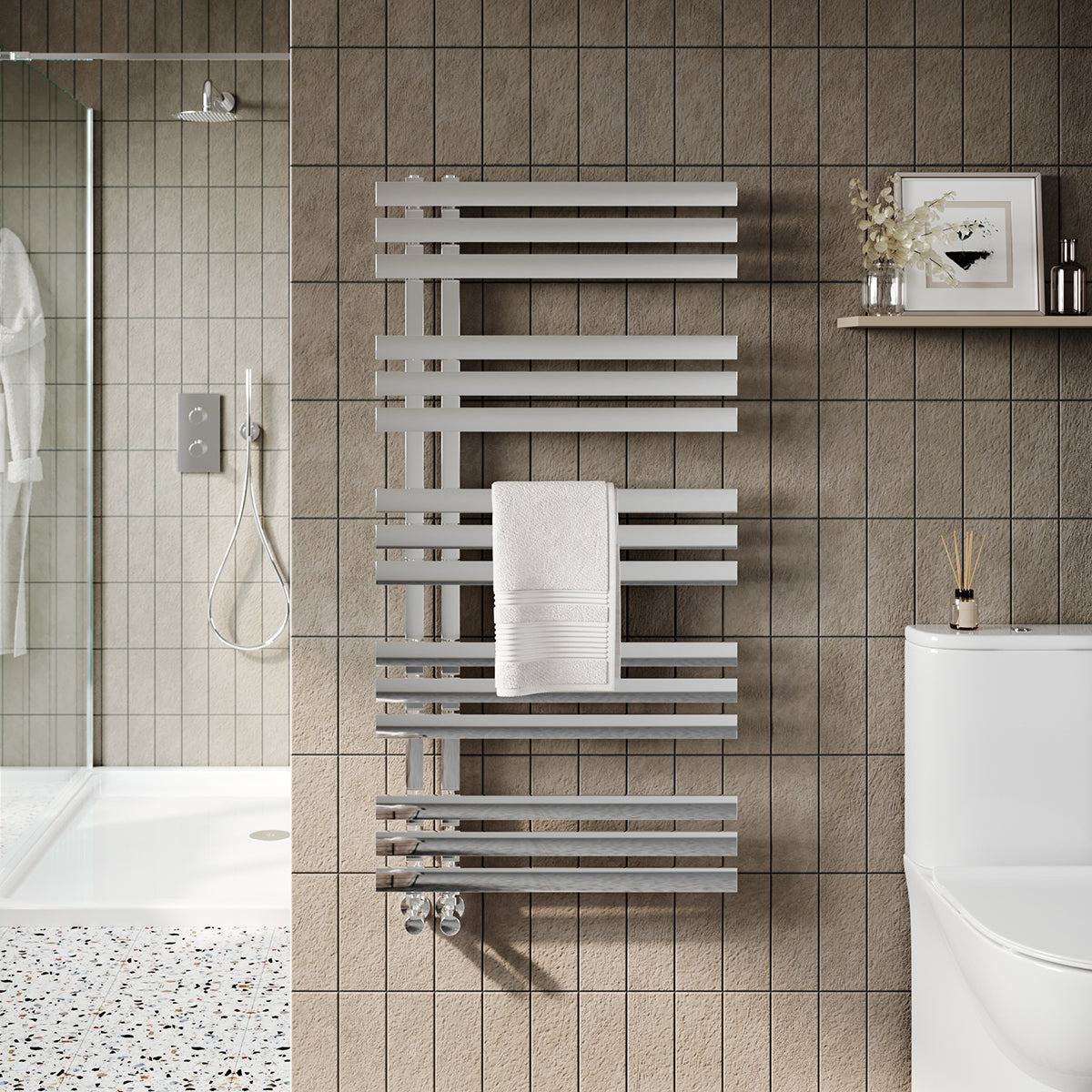 ISUMM™ LISABETH TOWEL RADIATOR | Heated Towel Rail Black