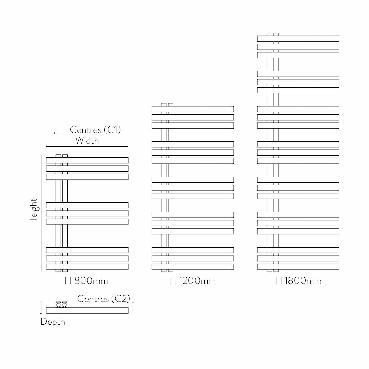 isumm™ Zabeth  Towel Radiator – Chrome