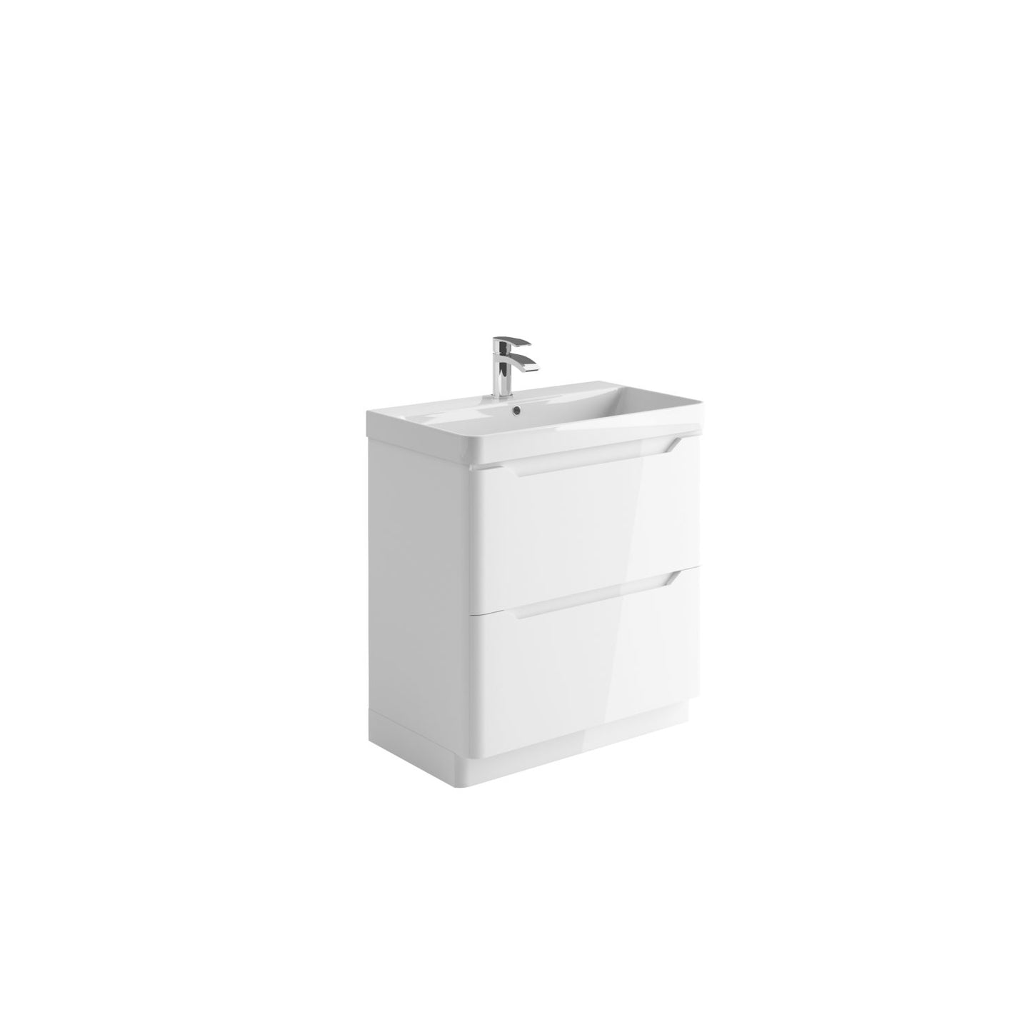 Rosini Floor Standing 800 Vanity  Unit - Pebble Grey with Basin