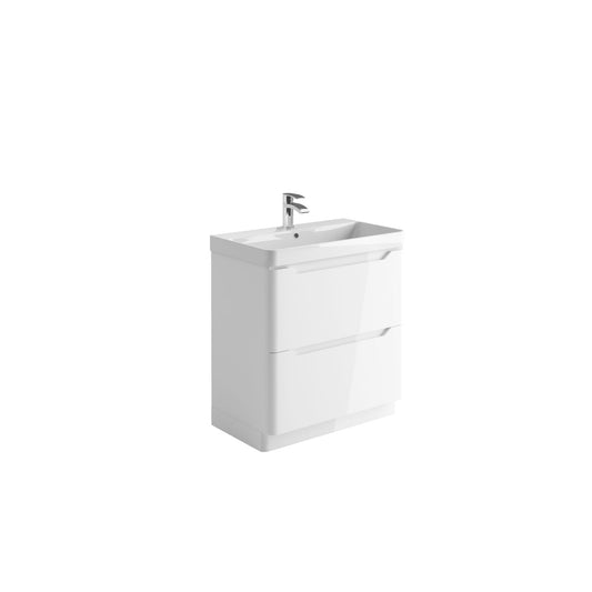 Rosini Floor Standing 800 Vanity  Unit - Pebble Grey with Basin