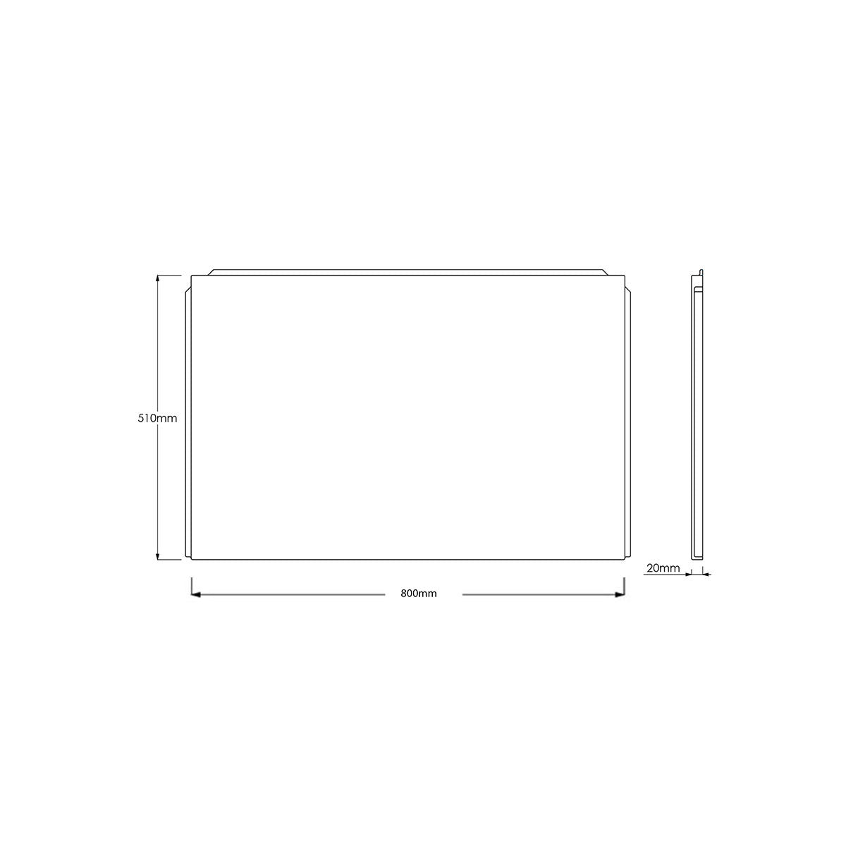 White Gloss Waterproof End Panel 800mm