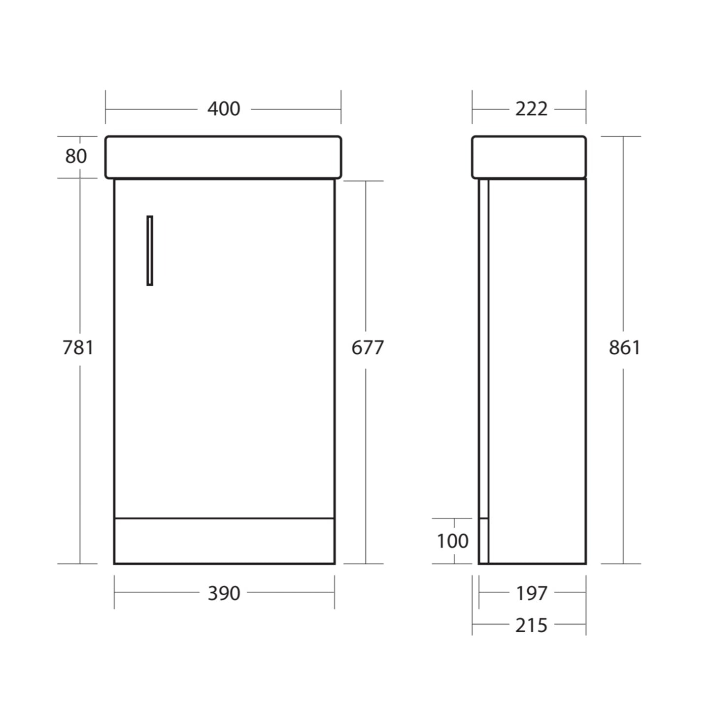 Lanza Cloakroom Floor Cabinet