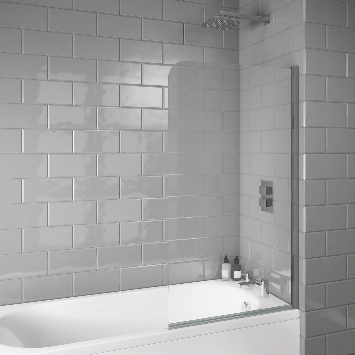 Radius Edge 6mm Thick Bath Screen