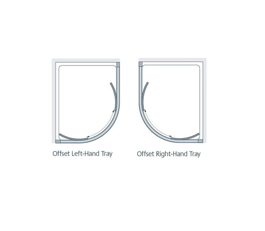 LOW PROFILE SHOWER QUADRANT LEFT & RIGHT TRAYS