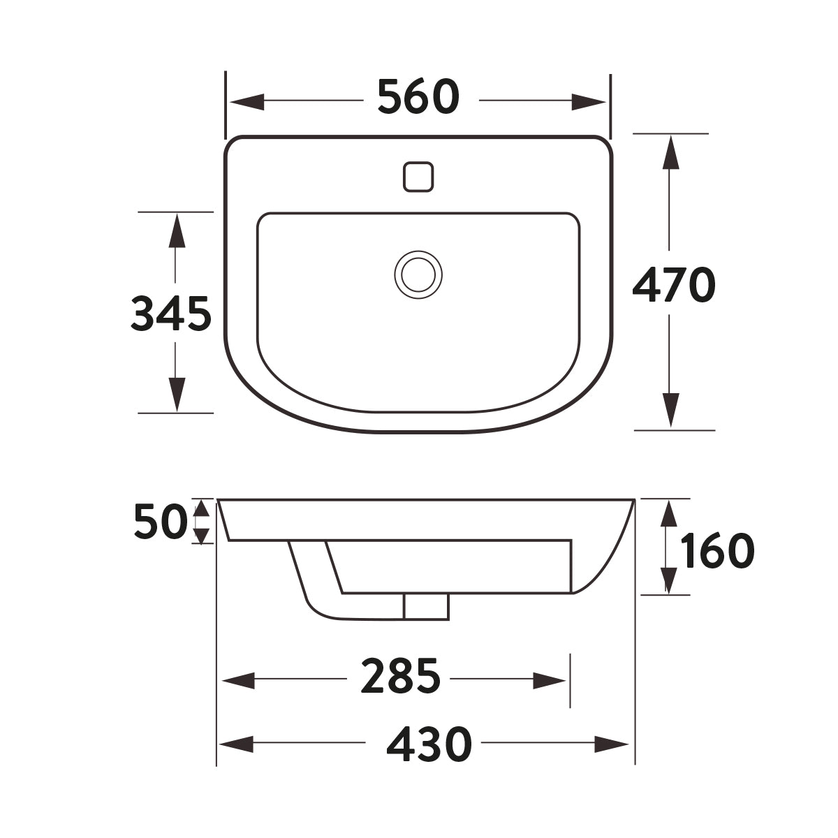 Messiton Semi-Recessed Basin