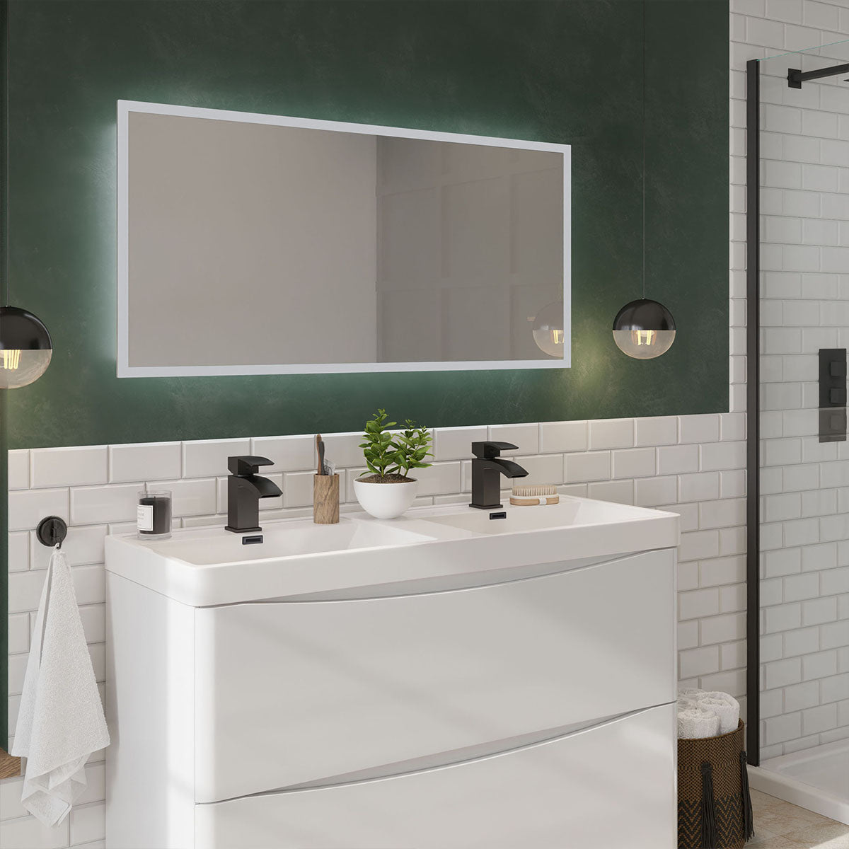 Gosca LED Mirror with Demister Pad and Shaver Socket