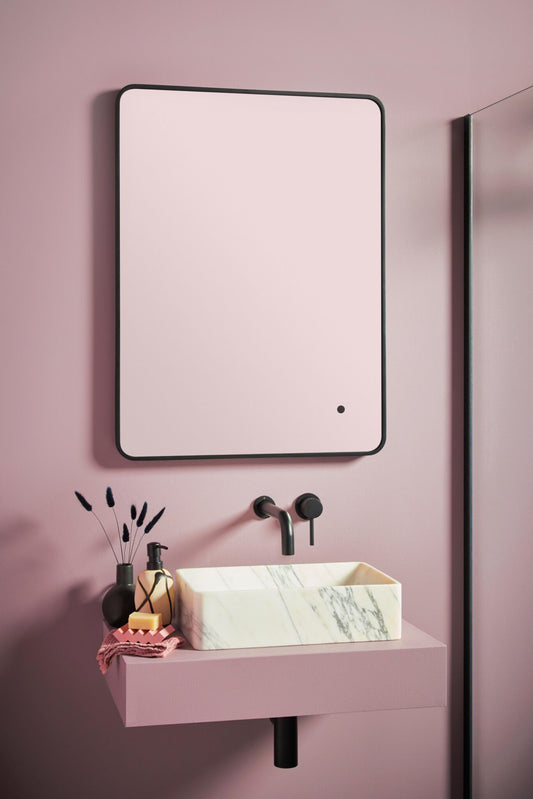 ALBIE SOFT EDGE LED Bathroom Mirror Black