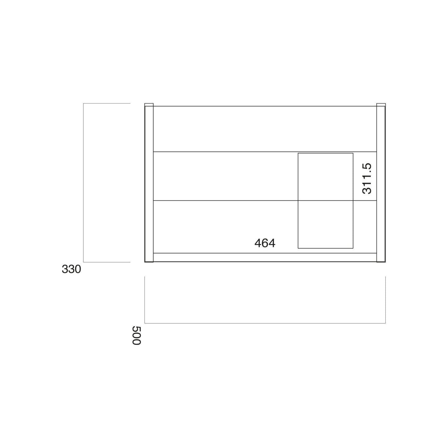 Muro 500 BASIN Cabinet