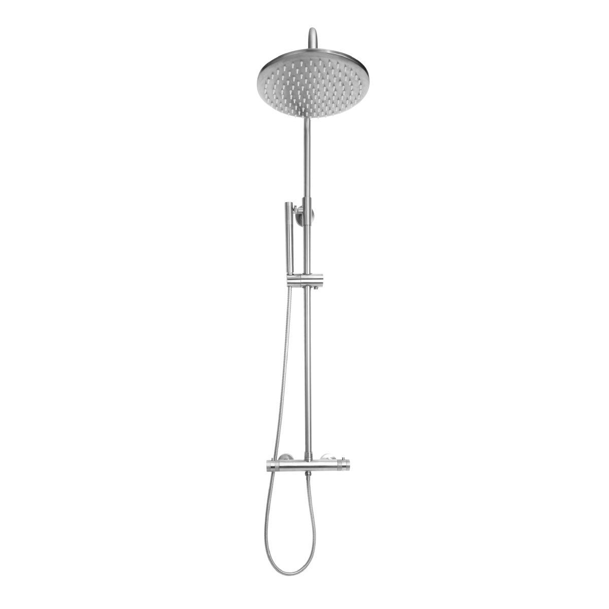 Chrome Round Handle, Handset & Mounting Bracket