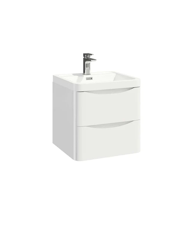 BELLA 500 Bathroom Wall Hung Cabinet Vanity Unit with Basin