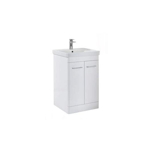 Rosini Floor Standing  Vanity Unit - White with Basin White