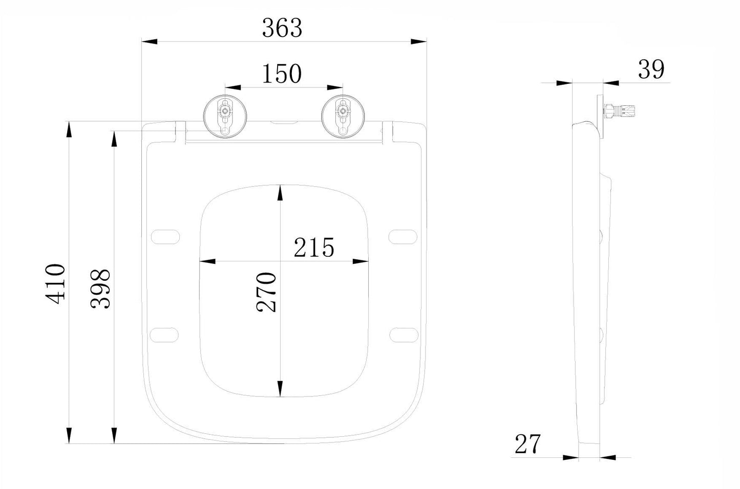 Choices 600 Open Back Pan Including Cistern & Soft Close Seat