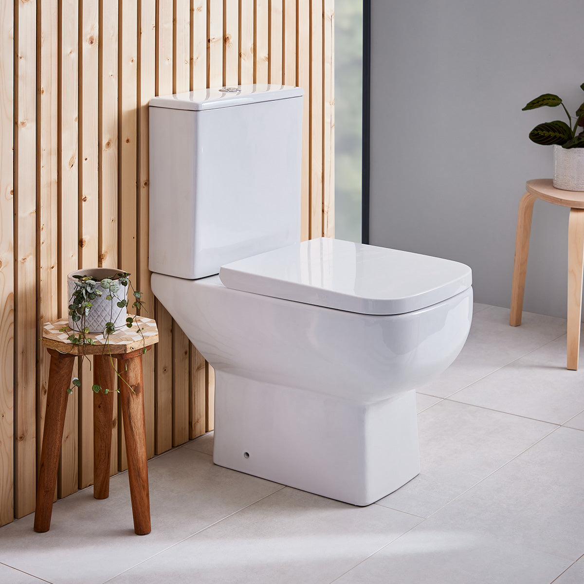 SPA Open Back Pan Including  Cistern & D Shape Soft Close Seat