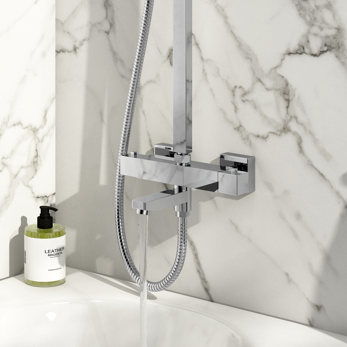 Block Rigid Riser Shower with Bath Filler