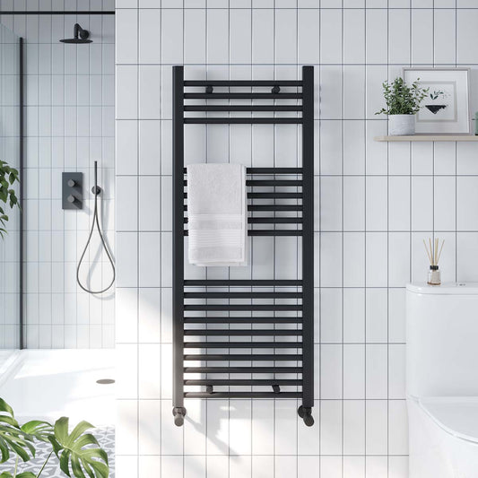 Black Heated Towel Rail