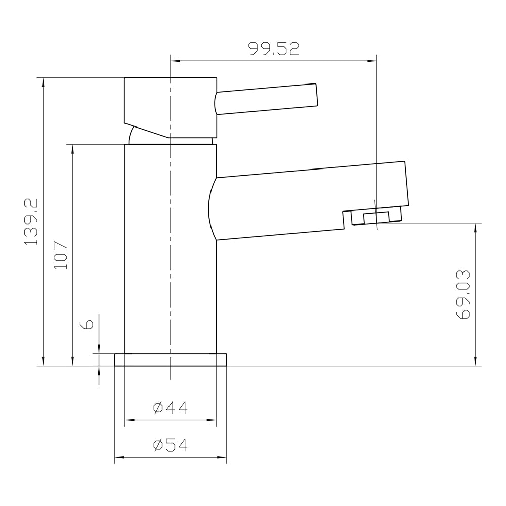 Premier Monso Basin Mixer with Push Waste