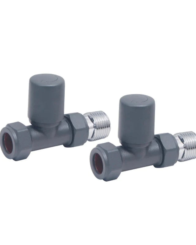 Towel Rail Valves Straight (Pair) Chrome